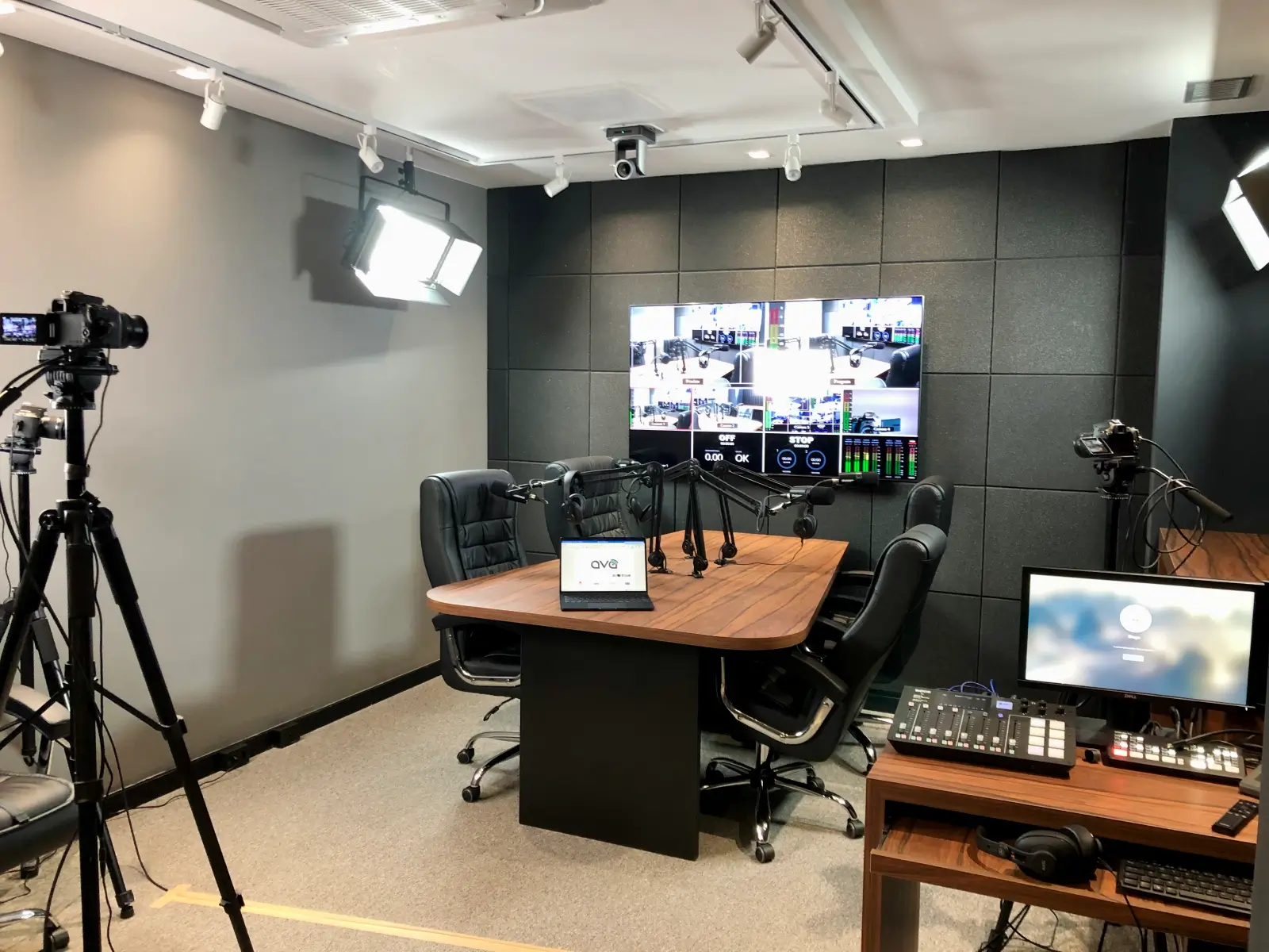 Estudio e bancada de gravacao do Circuito Tecnologico PMA